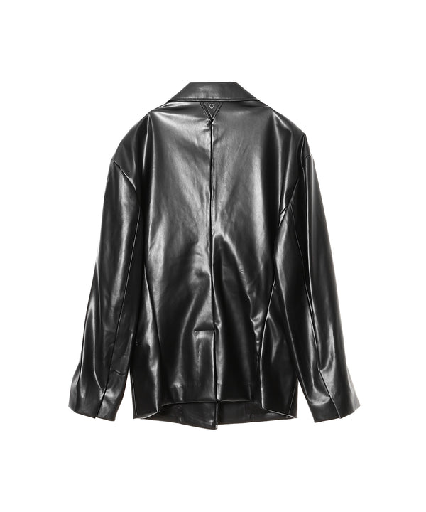 Faux Leather Margiera Vibes Jacket-BASICKS-Forget-me-nots Online Store