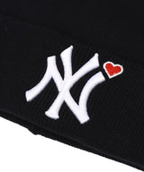Yankees Red Heart Embroidery Knit Cap-BASICKS-Forget-me-nots Online Store