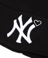 Yankees Heart Embroidery Knit Cap-BASICKS-Forget-me-nots Online Store