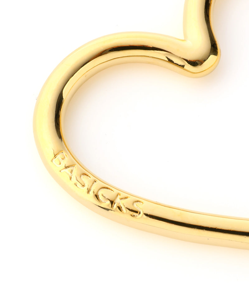 Gold Plating Heart Carbiner-BASICKS-Forget-me-nots Online Store