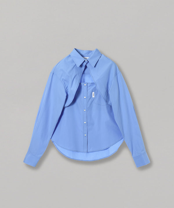 Cut-Out Thomas Mason Shirt-BASICKS-Forget-me-nots Online Store