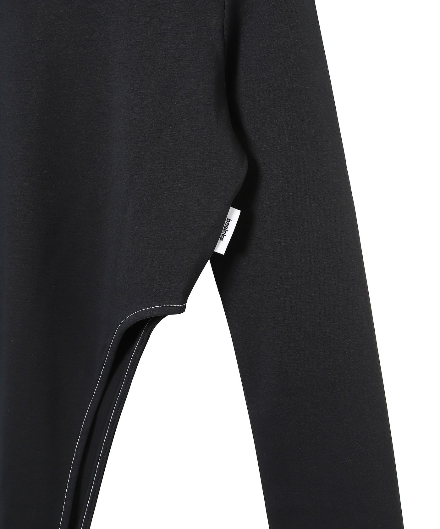 ベイシックス BASICKS 無地 Superfine Organic Body Suit BASICKS カットソー 81．1-0514W ブラック BASICKS(ベイシックス) 無地Superfine Organic Body Suit