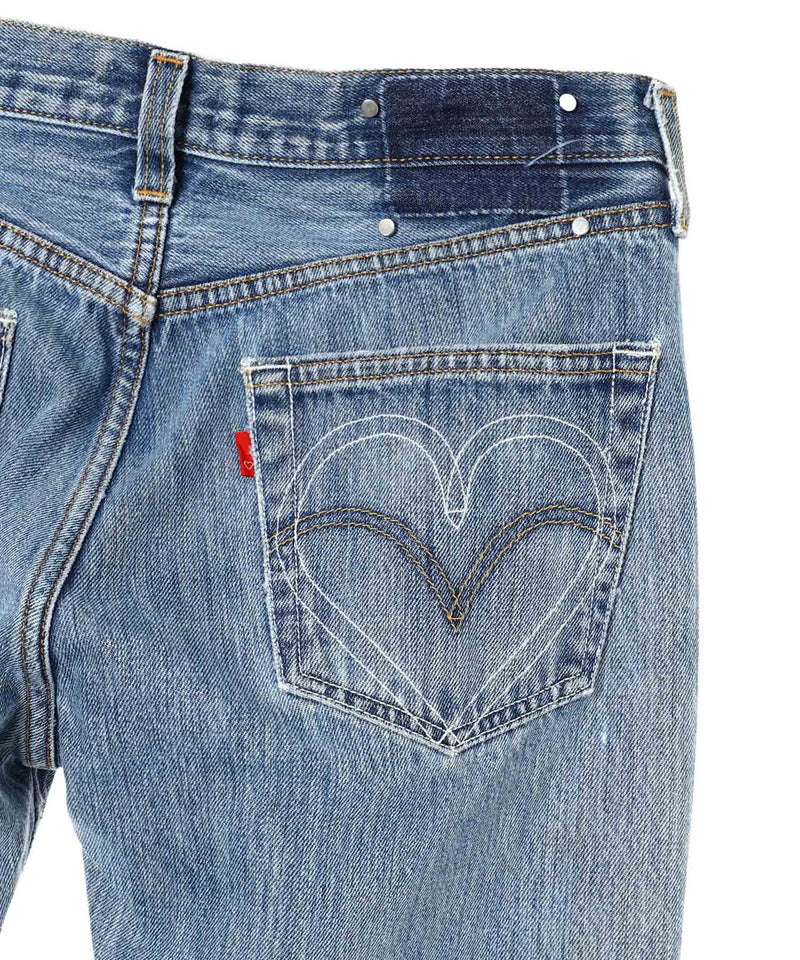 x Levis Heart Pocket Damage Denim-BASICKS-Forget-me-nots Online Store