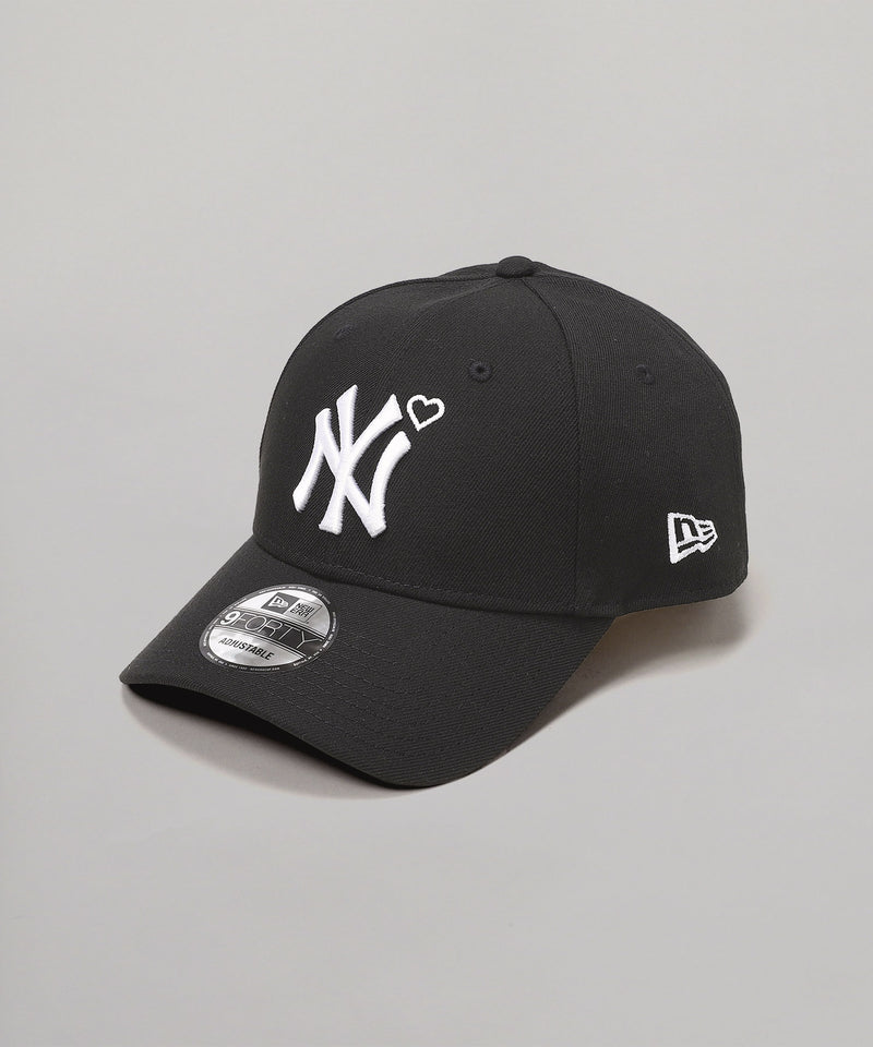 9 Forty Yankees Heart Embroidery Cap-BASICKS-Forget-me-nots Online Store