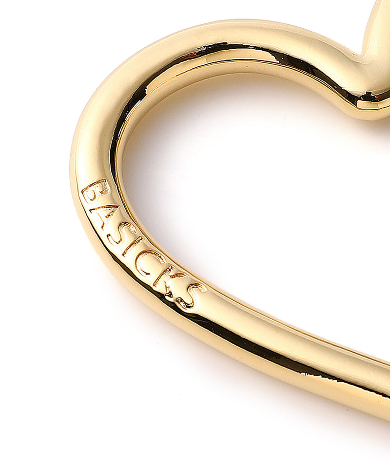 Gold Plating Heart Carbiner-BASICKS-Forget-me-nots Online Store