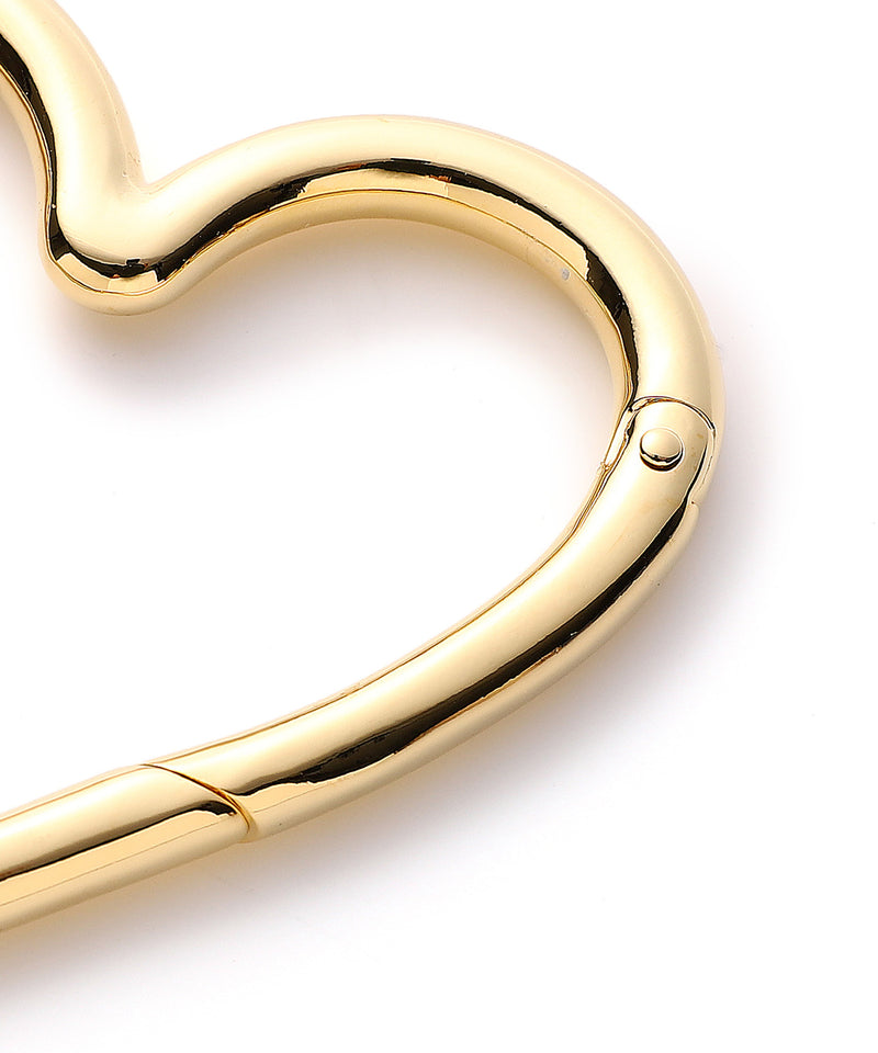 Gold Plating Heart Carbiner-BASICKS-Forget-me-nots Online Store