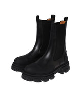 Cleated Mid Chelsea Boot Black Stitch-GANNI-Forget-me-nots Online Store
