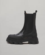 Cleated Mid Chelsea Boot Black Stitch-GANNI-Forget-me-nots Online Store