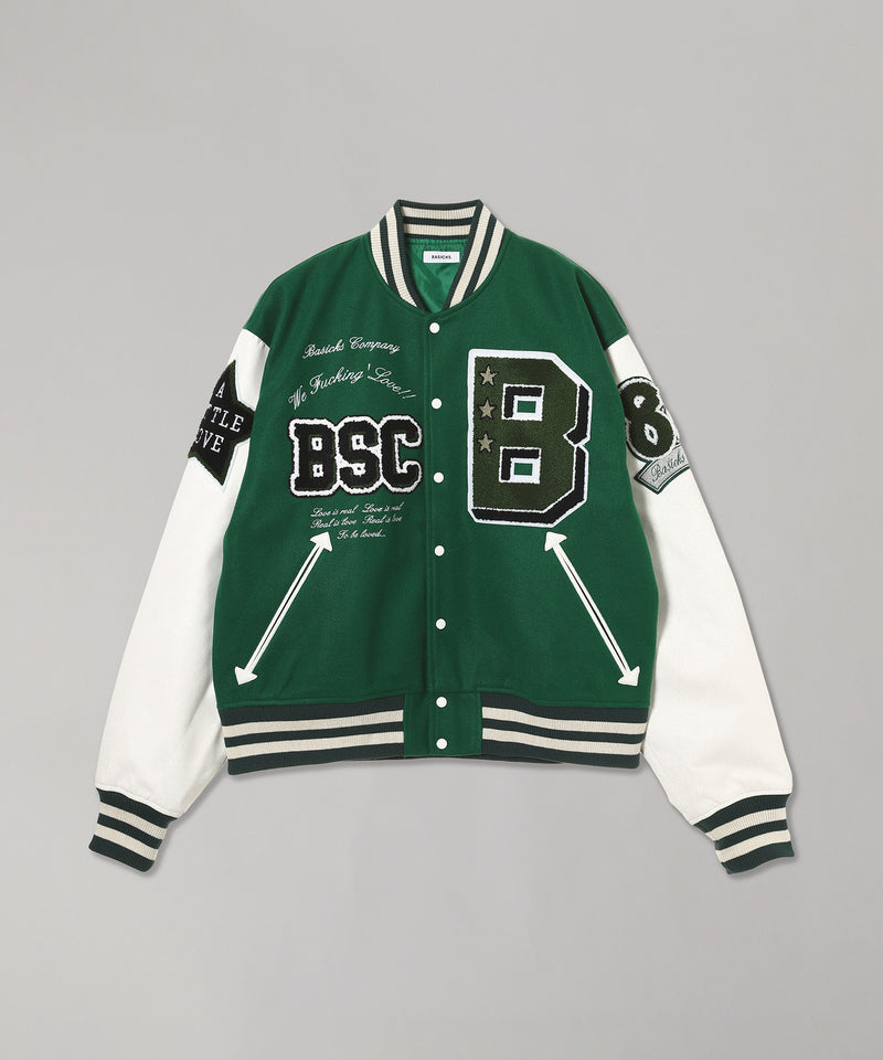 Vintage Style Varsity Jacket-BASICKS-Forget-me-nots Online Store