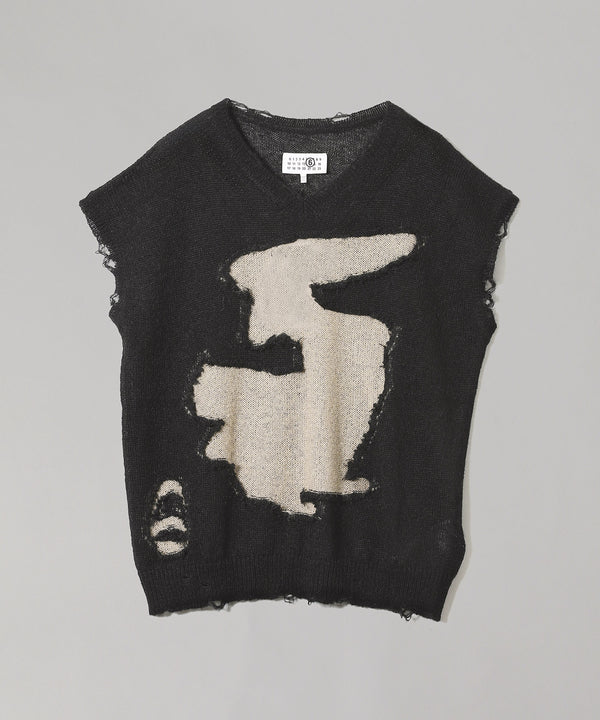 V-Neck-MM6 Maison Margiela-Forget-me-nots Online Store