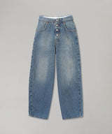 Blue Denim Trousers-MM6 Maison Margiela-Forget-me-nots Online Store