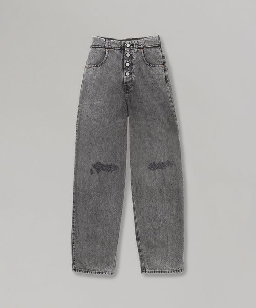 Black Denim Trousers-MM6 Maison Margiela-Forget-me-nots Online Store