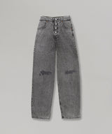 Black Denim Trousers-MM6 Maison Margiela-Forget-me-nots Online Store