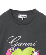 Basic Jersey Heart Relaxed T-Shirt-GANNI-Forget-me-nots Online Store