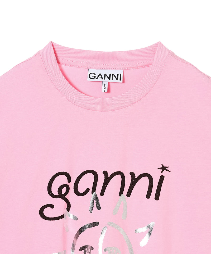 Basic Jersey Sun Relaxed T-Shirt-GANNI-Forget-me-nots Online Store