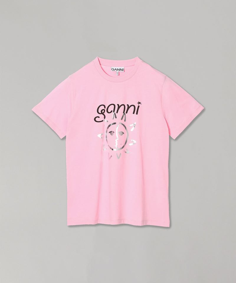 Basic Jersey Sun Relaxed T-Shirt-GANNI-Forget-me-nots Online Store