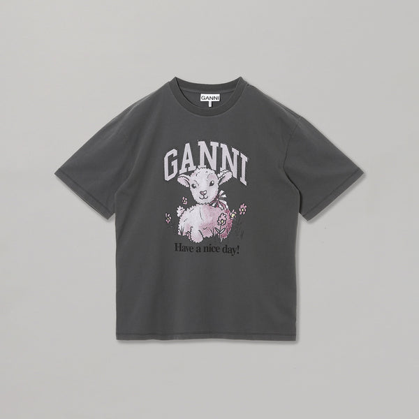 ガニー(GANNI)｜Future Heavy Jersey Lamb Short Sleeve T-Shirt