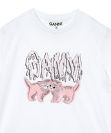 Basic Jersey Cats Relaxed T-Shirt-GANNI-Forget-me-nots Online Store