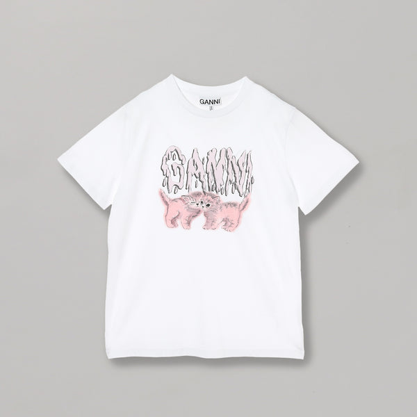 「高評価！」注目のレビュ ガニー(GANNI)｜Basic Jersey T-Shirt｜スニーカー Relaxed Cats トップス