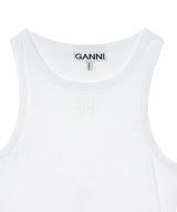 Soft Cotton Rib Tank Top-GANNI-Forget-me-nots Online Store