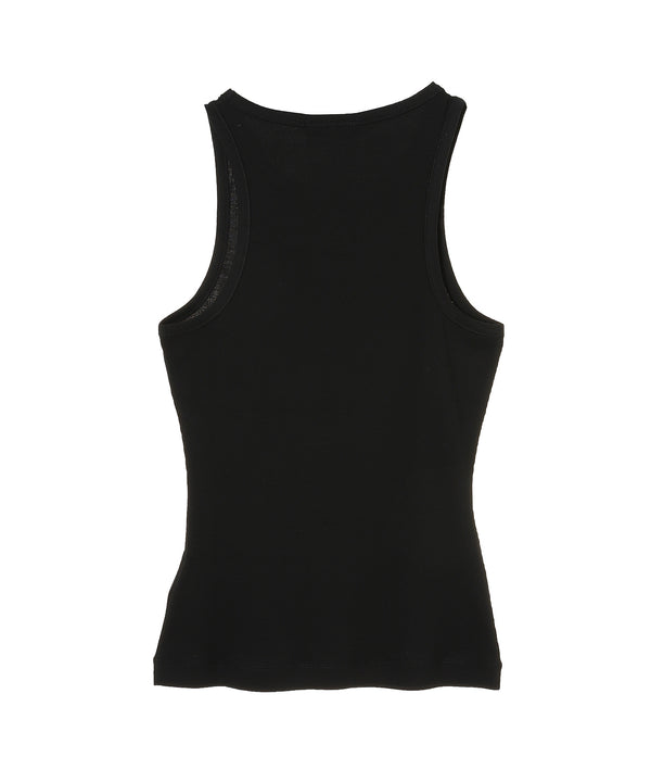 Soft Cotton Rib Tank Top-GANNI-Forget-me-nots Online Store