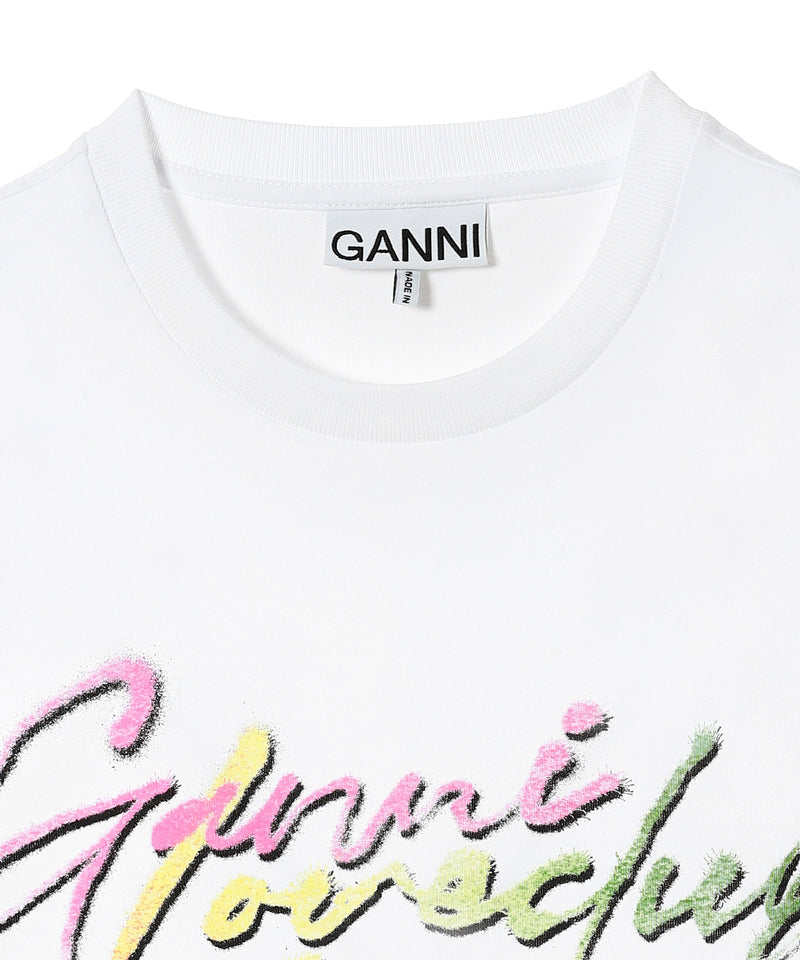 Basic Jersey Multi Love Relaxed T-Shirt-GANNI-Forget-me-nots Online Store