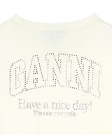 Basic Jersey Rhinestone Relaxed T-Shirt-GANNI-Forget-me-nots Online Store