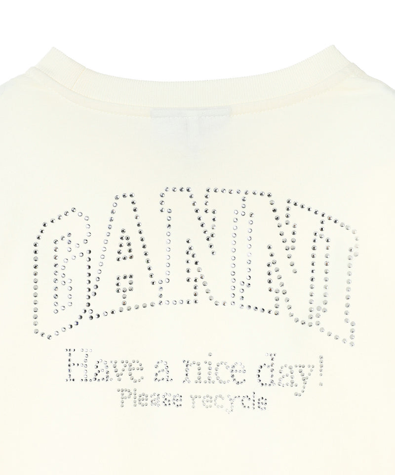 Basic Jersey Rhinestone Relaxed T-Shirt-GANNI-Forget-me-nots Online Store