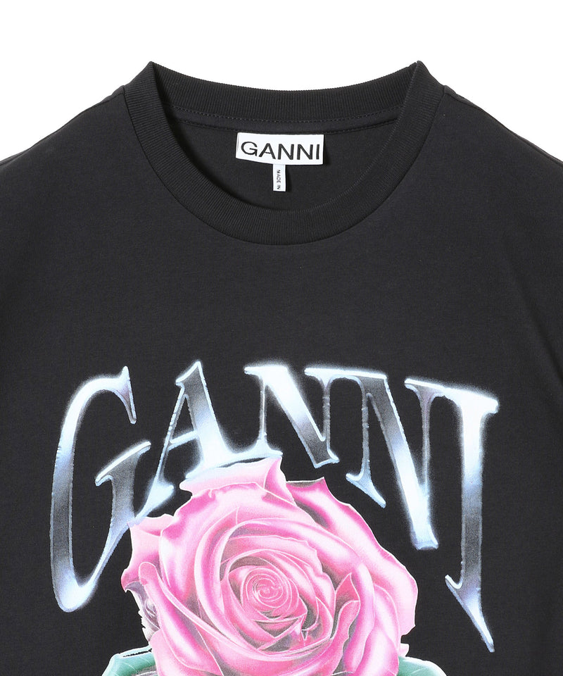 Basic Jersey Rose Relaxed T-Shirt-GANNI-Forget-me-nots Online Store