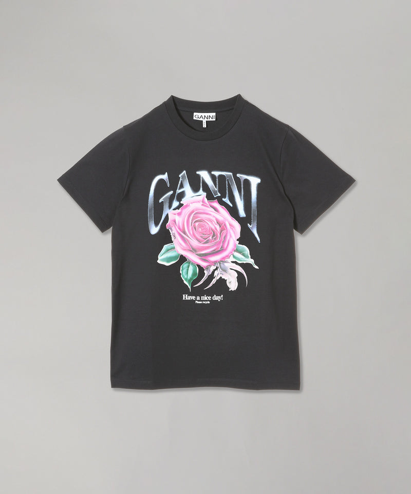 Basic Jersey Rose Relaxed T-Shirt-GANNI-Forget-me-nots Online Store