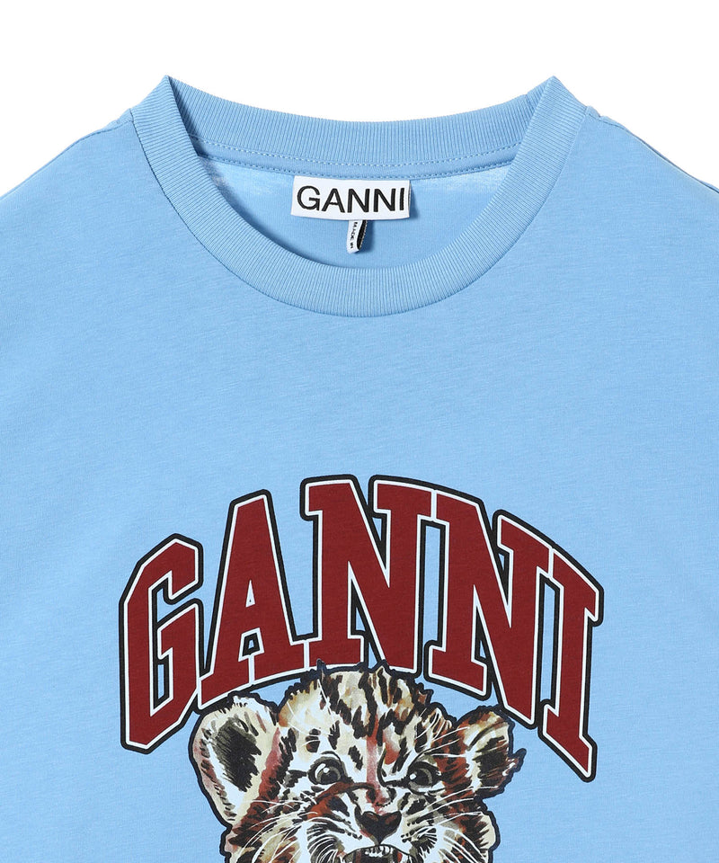 Basic Jersey Tiger Relaxed T-Shirt-GANNI-Forget-me-nots Online Store