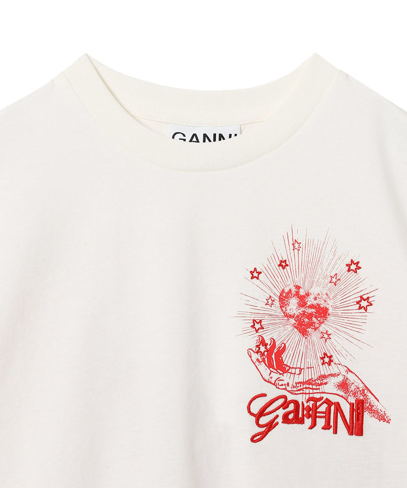 Basic Jersey Celestial Poster Relaxed T-Shirt-GANNI-Forget-me-nots Online Store