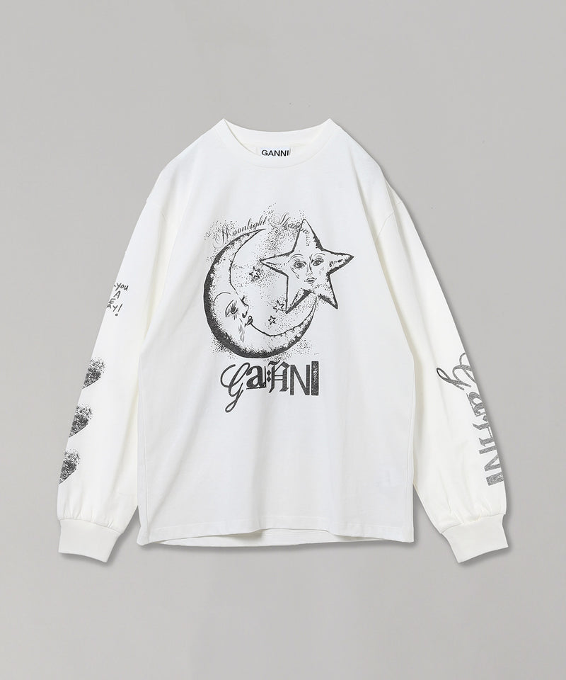 Future Heavy Jersey Moon Long Sleeve T-Shirt-GANNI-Forget-me-nots Online Store