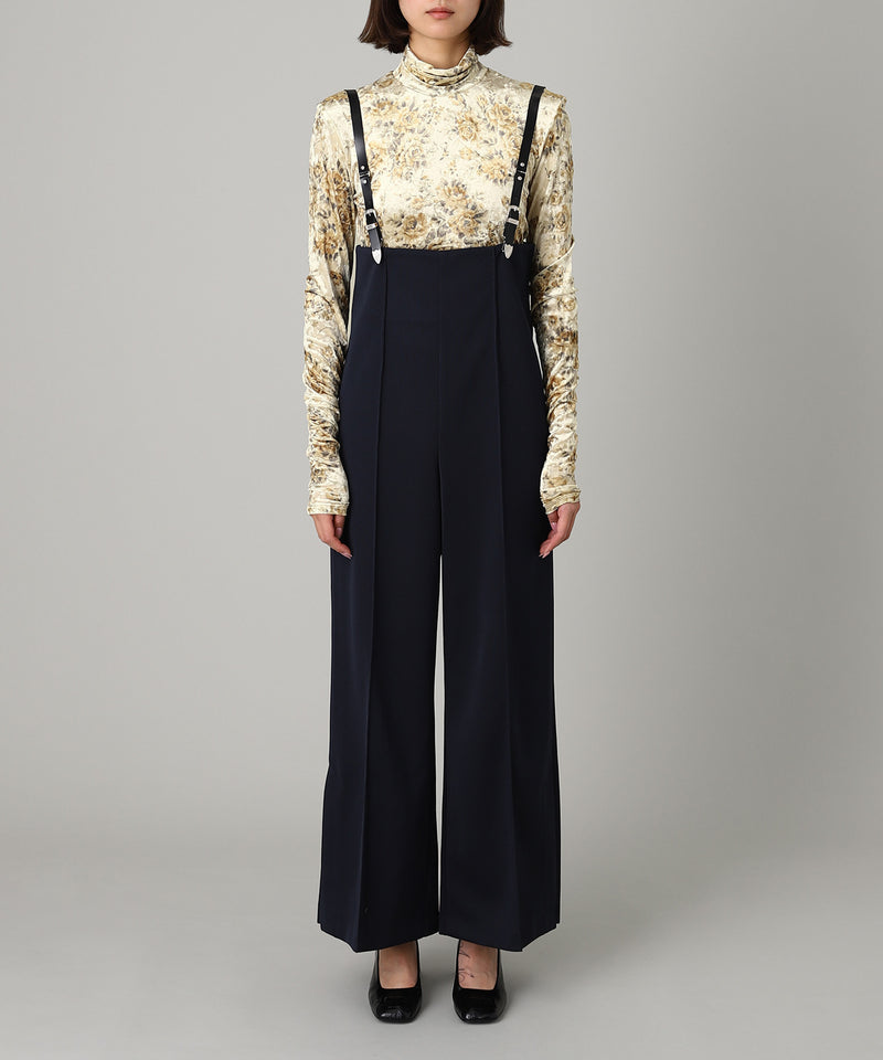 Printed Velour Jersey Turtleneck-GANNI-Forget-me-nots Online Store