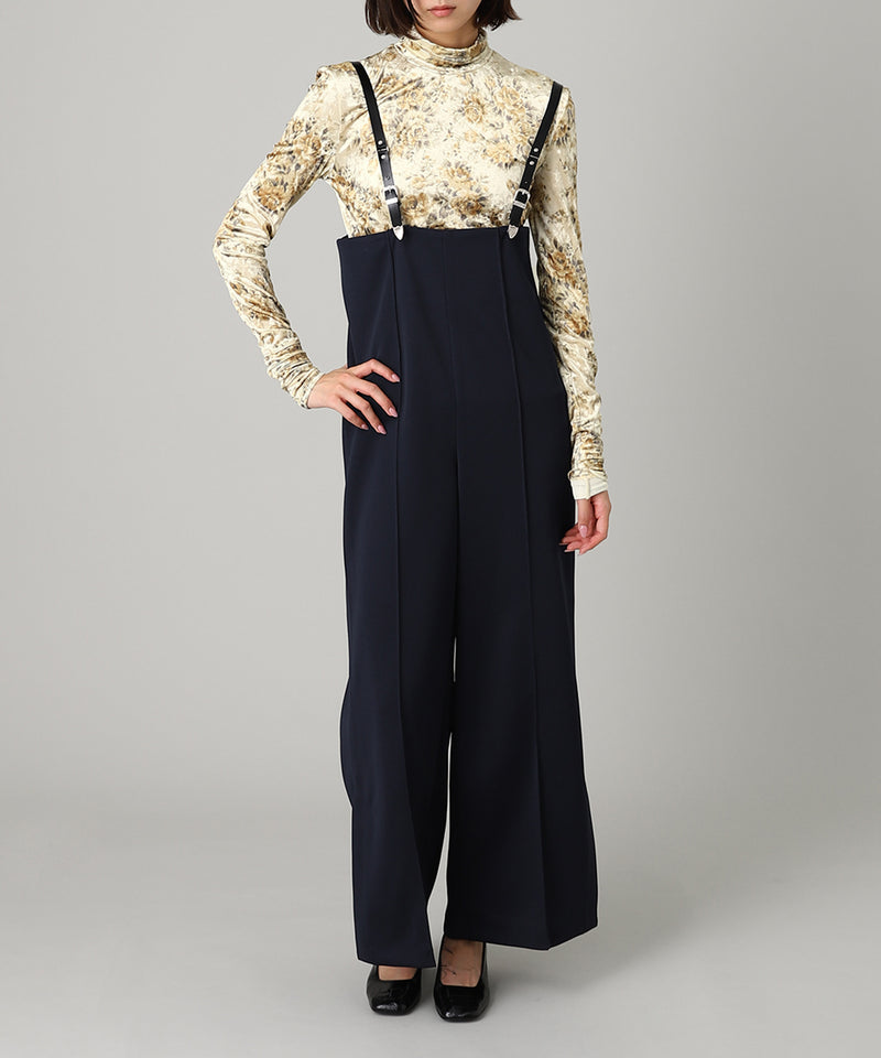 Printed Velour Jersey Turtleneck-GANNI-Forget-me-nots Online Store