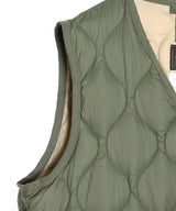 Military V Neck W-Zip Down Vest-TAION-Forget-me-nots Online Store