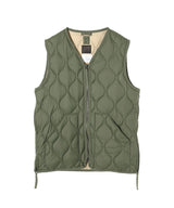 Military V Neck W-Zip Down Vest-TAION-Forget-me-nots Online Store