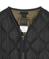 Military V Neck W-Zip Down Jkt Black-TAION-Forget-me-nots Online Store