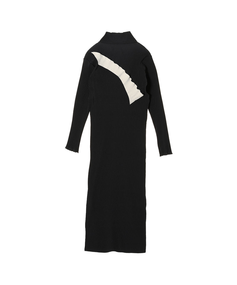 Todo Wave Long-Sleeve Dress High Neck Type-kotohayokozawa-Forget-me-nots Online Store