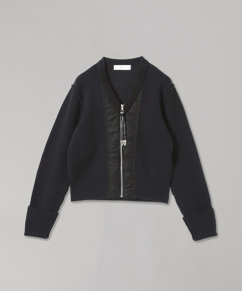 Wool Knit Zip Cardigan-TOGA PULLA-Forget-me-nots Online Store