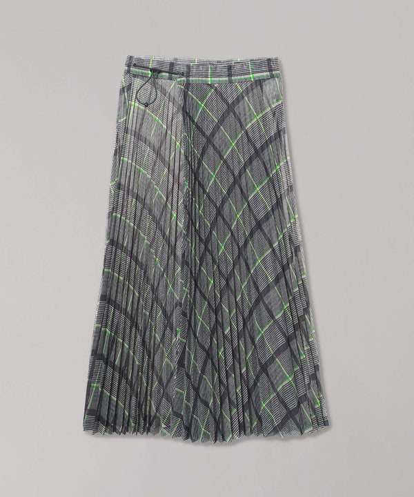 Mesh Print Pleats Skirt-TOGA PULLA-Forget-me-nots Online Store