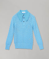 Lace Knit Polo Shirt-TOGA PULLA-Forget-me-nots Online Store