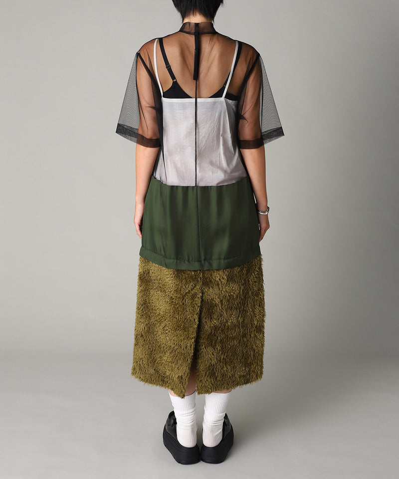 Fringe Tulle Dress-TOGA PULLA-Forget-me-nots Online Store