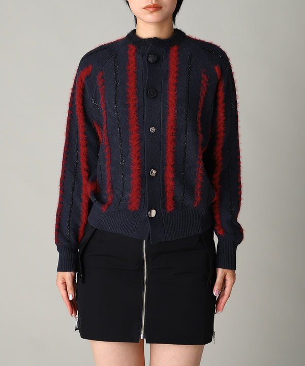 Stripe Knit Cardigan-TOGA PULLA-Forget-me-nots Online Store