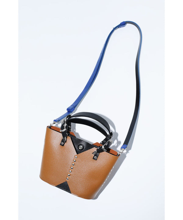 Leather Tote Bag Mini-TOGA PULLA-Forget-me-nots Online Store