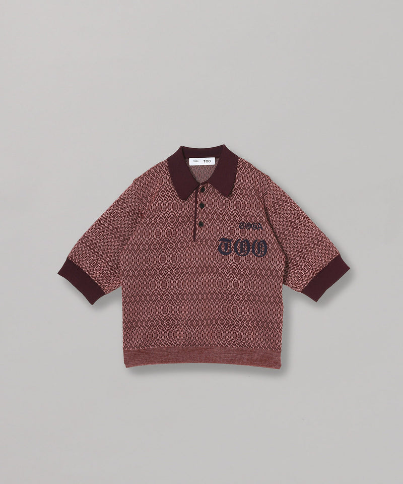 Logo Knit Polo Shirt-TOGA PULLA-Forget-me-nots Online Store