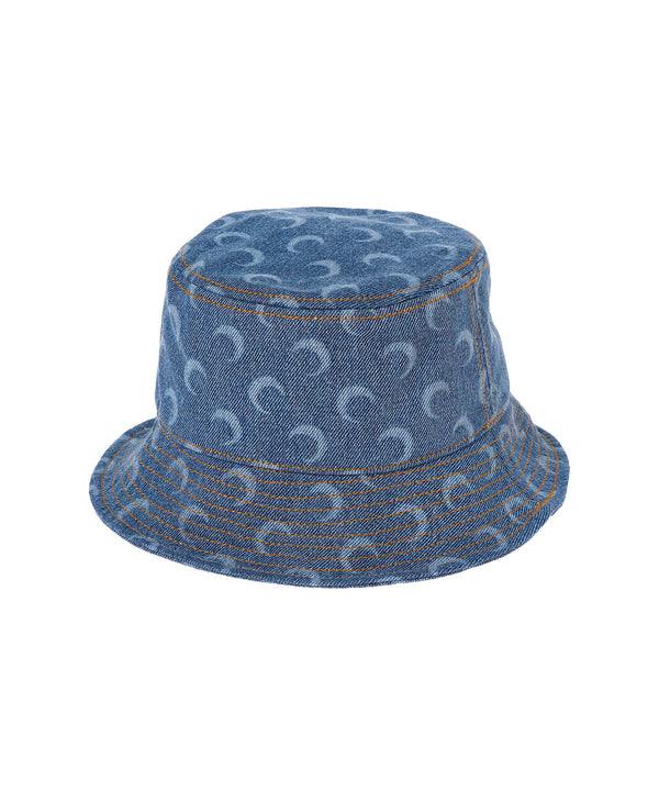 Moon Laser Denim Bucket Hat-Marine Serre-Forget-me-nots Online Store