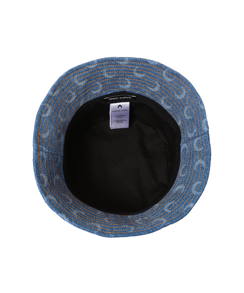 Moon Laser Denim Bucket Hat-Marine Serre-Forget-me-nots Online Store