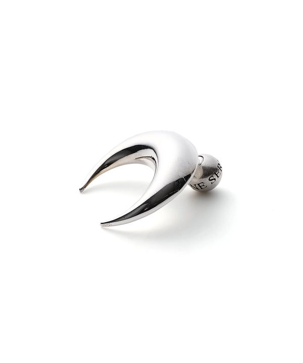 Regenerated Single Tin Moon Stud Earrings-Marine serre-Forget-me-nots Online Store