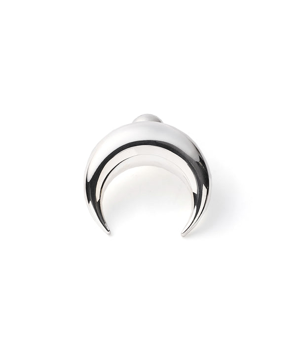Regenerated Single Tin Moon Stud Earrings-Marine serre-Forget-me-nots Online Store